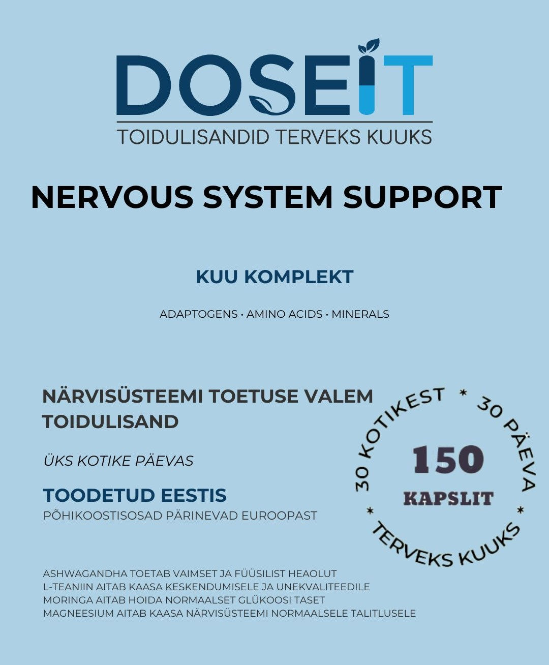 Nervous System Support Supplement Pack - 30-Day Supply